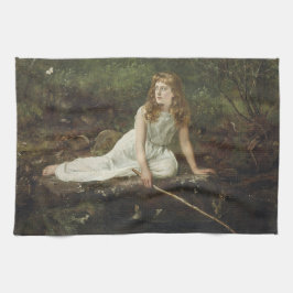 Paño De Cocina Mabel y la mariposa (por John Collier)