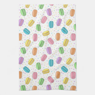 Paño De Cocina Macarons Franceses Rosa Amarillo Verde Azul