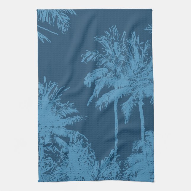 Paño De Cocina Macena Beach Hawaiian Sketchy Palms (Vertical)