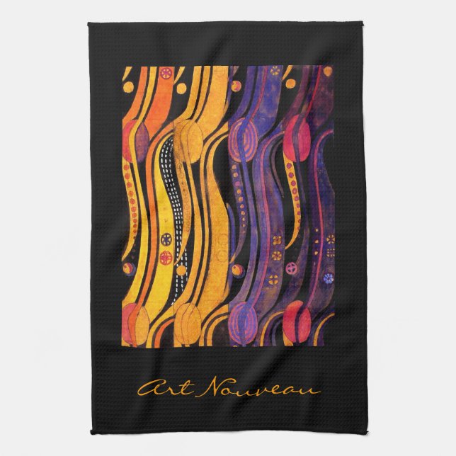 Paño De Cocina Mackintosh: Diseño de los tulipanes (Vertical)