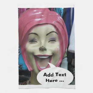 Paño De Cocina Mad Laughing Mannequin ~ Uncanny Valley Chica