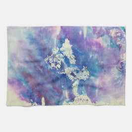 Paño De Cocina Maddie blue and purple impressionist dish towel