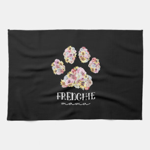 Paño De Cocina Madre Arte Frenchie Mama Floral Paw Bulldog francé