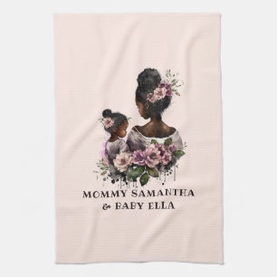 Paño De Cocina Madre floral y bebé personalizados (2)