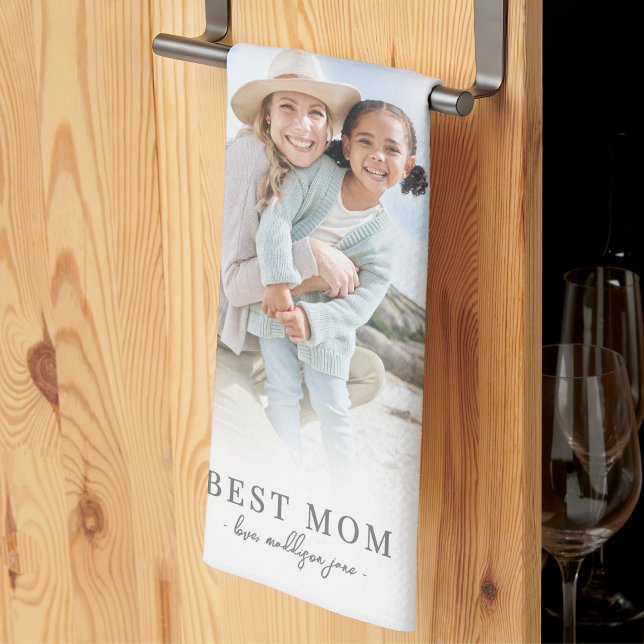 Paño De Cocina Madre foto madre personalizada (Personalized Mom Photo Mother kitchen towel )