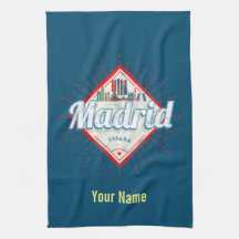 Madrid Capital España Retro Skyline Vintage