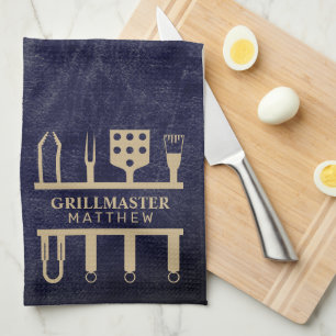 Paño De Cocina Maestro de la parrilla clásico herramientas de BBQ