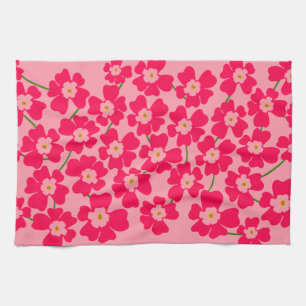 Paño De Cocina Magenta Pink Fantasy Flower Garden