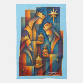 Paño De Cocina Magi Geométrico - Estrella de Navidad de los Tres