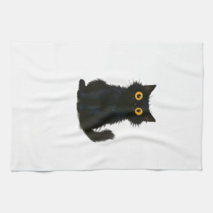 Paño De Cocina Magia de Gato Negro � Arte de Gato de Halloween Li