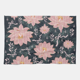 Paño De Cocina Magic florals with glitter design 