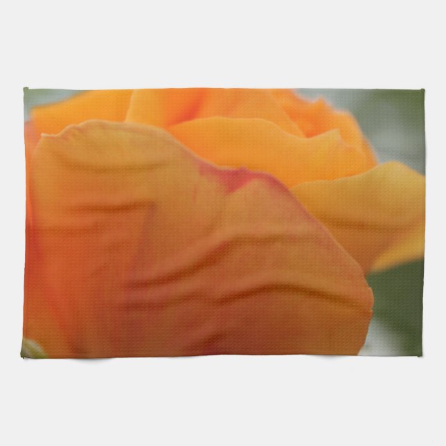 Paño De Cocina Magnífica fotografía de flores de rosa amarillo. (Horizontal)