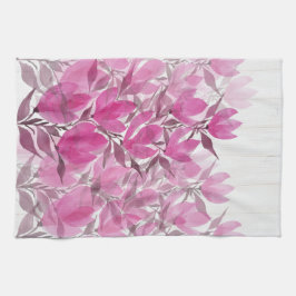 Paño De Cocina Magnolia Acuarela Rústica y Rosa