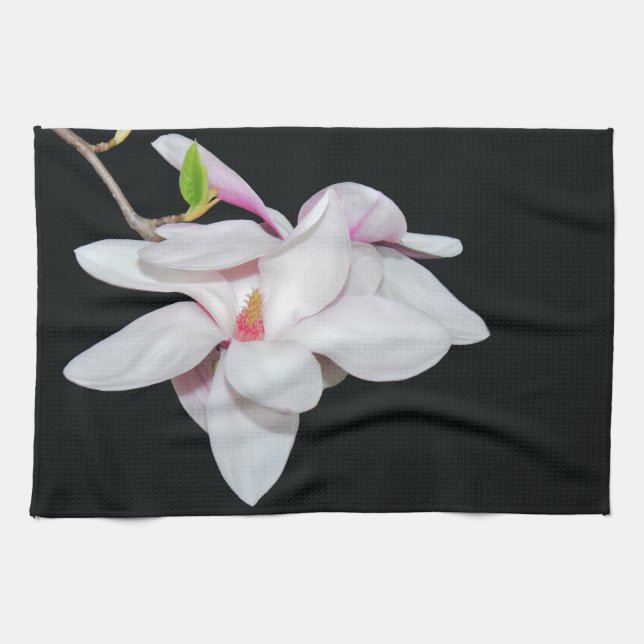 Paño De Cocina Magnolia blanca (Horizontal)