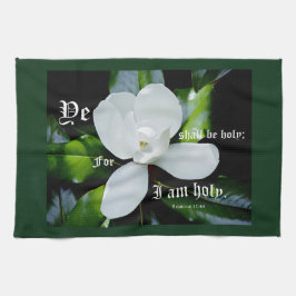 Paño De Cocina Magnolia del Sur con Leviticus 11:44