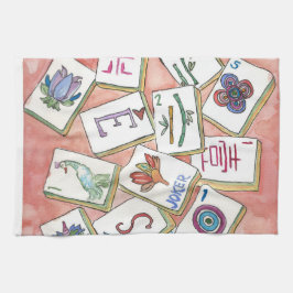 Paño De Cocina Mahjong melocotón