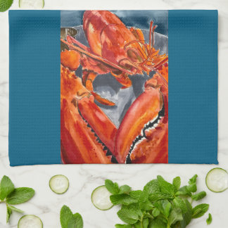 Paño De Cocina Mainely Nautical: Langosta Roja Costera