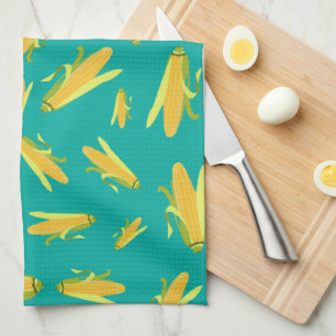 Paño De Cocina Maíz Sobre El Patrón De La Cob