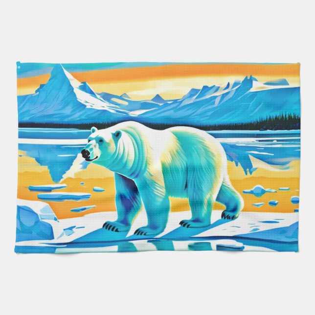 Paño De Cocina Majestad Polar: Paisaje Ártico (Horizontal)