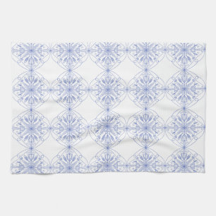 Paño De Cocina Majolica azul Costa Amalfitana Pescado y cítricos