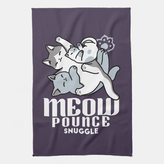 Paño De Cocina Malabarismo de leva - gatos durmientes curados (Vertical)