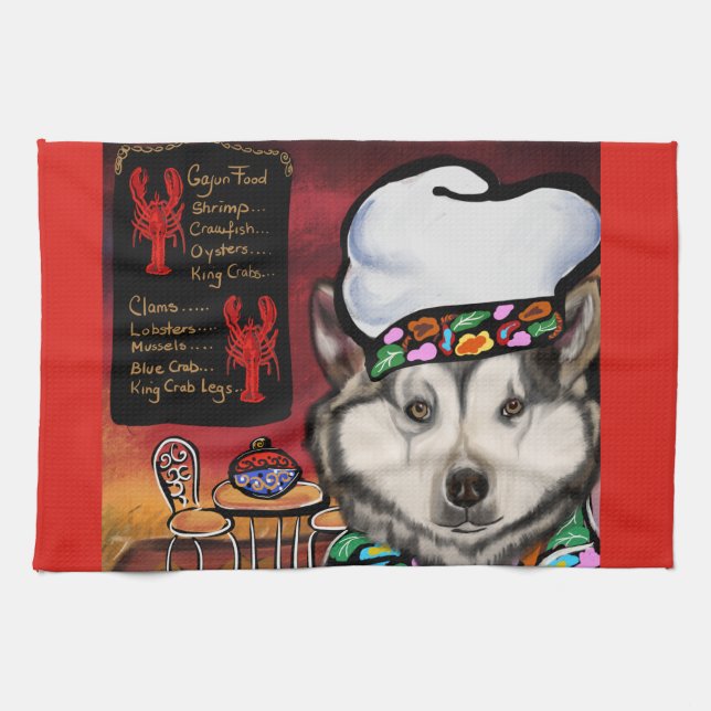 Paño De Cocina Malamute de Alaska              (Horizontal)