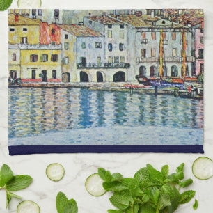 Paño De Cocina Malcesine en el lago Garda por Gustav Klimt