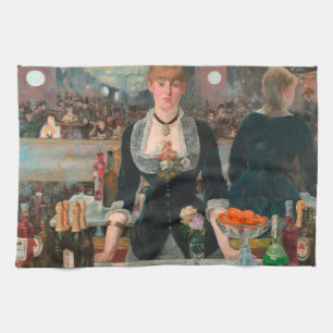 Paño De Cocina Malhumorado Barman Parisino Manet Un Bar en el Fol