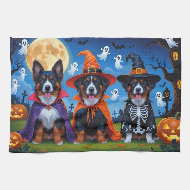Paño De Cocina Malinois belga Topkin Halloween Funny (Horizontal)