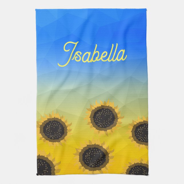 Paño De Cocina Malla de geometría de Ucrania Nombre personalizado (Vertical)