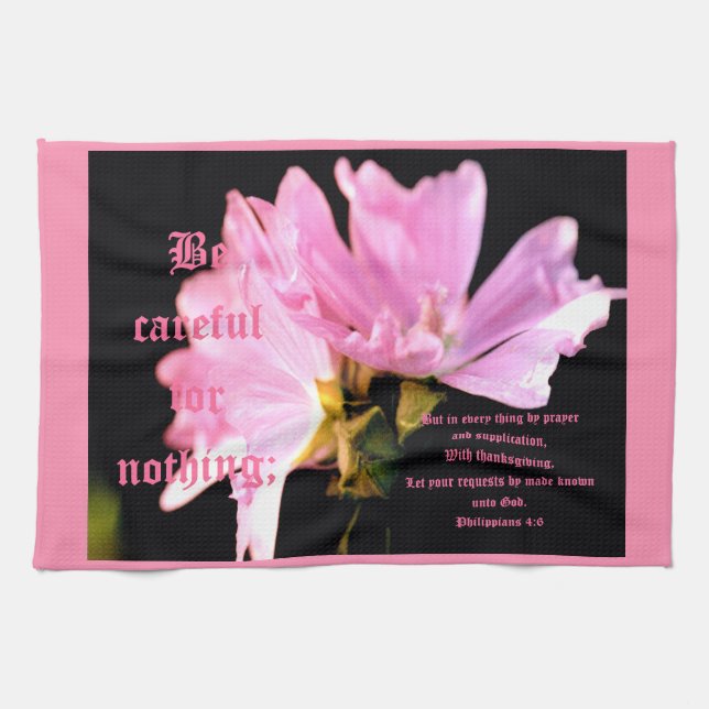 Paño De Cocina Mallow Bouquet Philippians 4:6 (Horizontal)