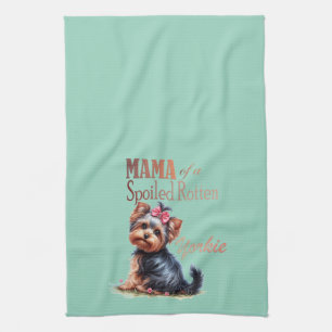Paño De Cocina Mamá de un popurísimo arte de color Yorkie