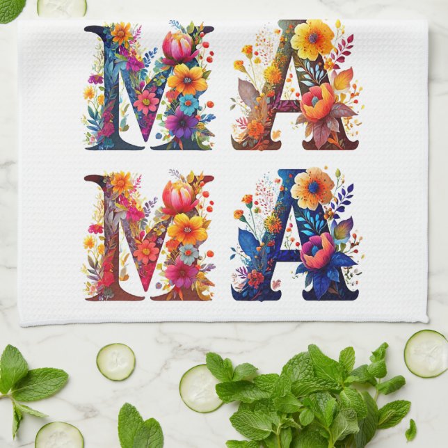 Paño De Cocina MAMA Floral (Doblado)