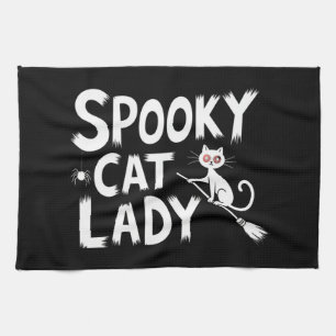 Paño De Cocina Mamá Gato Espeluznante Señora Gato Espeluznante Ma