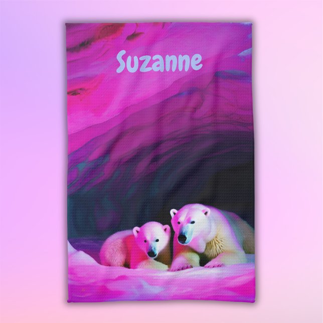 Paño De Cocina Mami Polar Oso con Monograma Cub | (Subido por el creador)