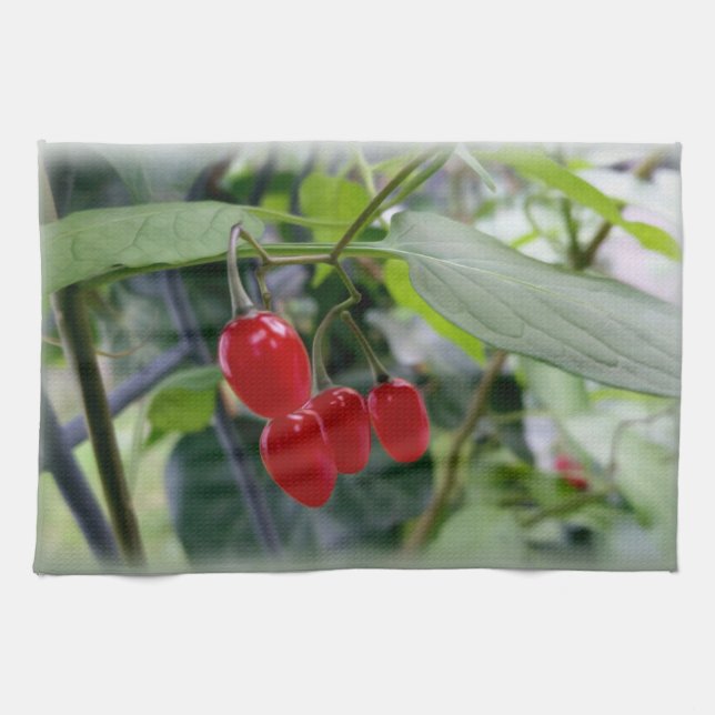Paño De Cocina manchas rojas de otoño (Horizontal)