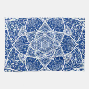 Paño De Cocina Mandala azul y blanca - Loergans en el Pacífico