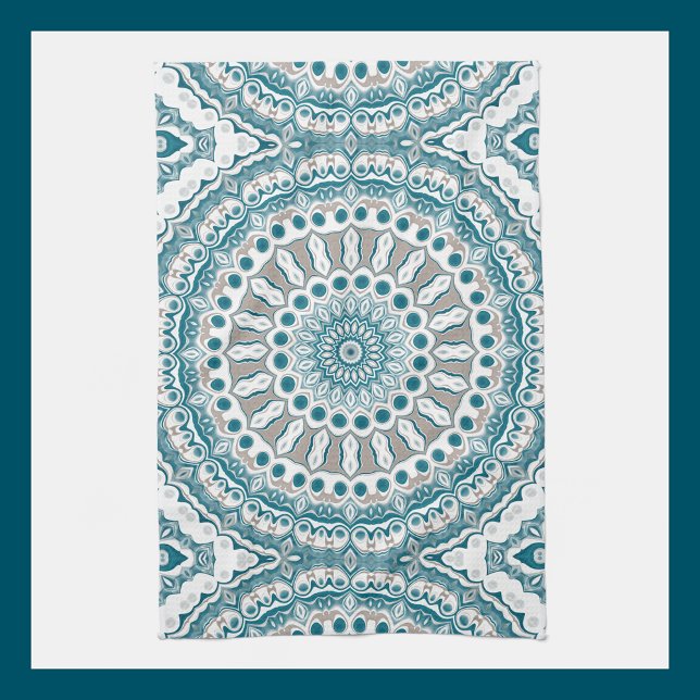 Paño De Cocina Mandala de inspiración Verde azulada y oceánica de (Subido por el creador)