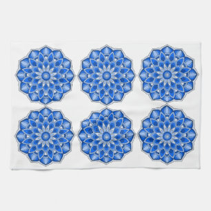Paño De Cocina Mandala en azul