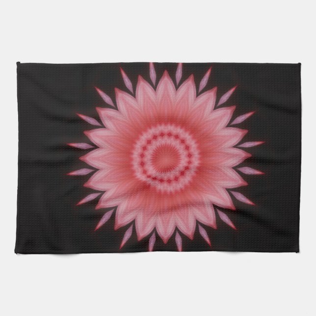 Paño De Cocina Mandala flor en rosa (Horizontal)