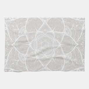Paño De Cocina Mandala gris y blanco - Loergans en Lynx