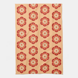 Paño De Cocina Mandala, pastel y Naranja mandarín