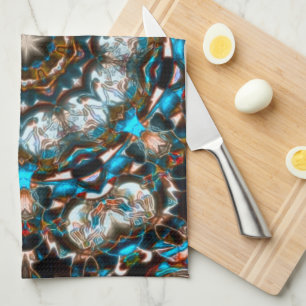 Paño De Cocina Mandala que parece un cráter de colores brillantes