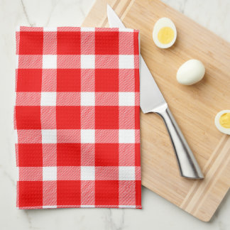 Paño De Cocina Manta Clásica de Cuadros Roja y Blanca de Búfalo p