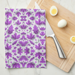 Paño De Cocina Manta de Hojas de Arce Purpura