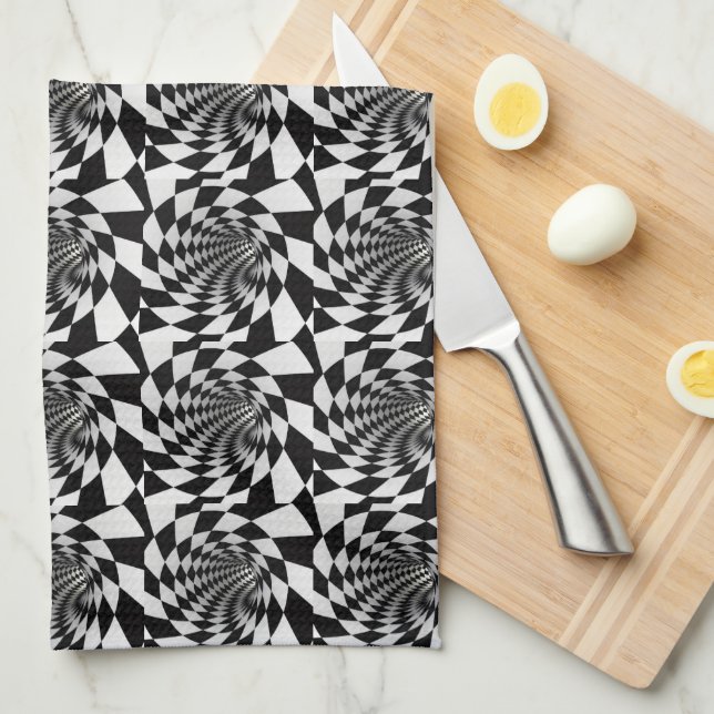Paño De Cocina Manta de vórtice de ilusión óptica (Doblado Cuarto)