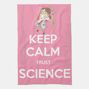 Paño De Cocina Mantén la calma y confía en la ciencia