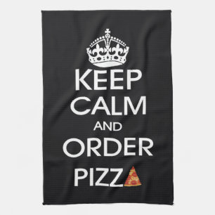 Paño De Cocina Mantén la calma y pide pizza