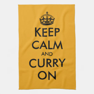 Paño De Cocina Mantén la calma y sigue con el curry divertida coc