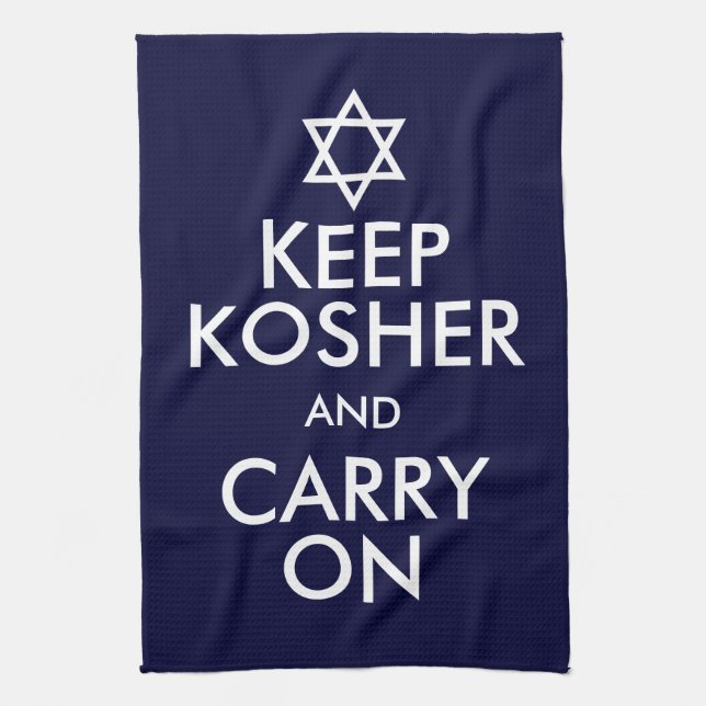 Paño De Cocina Mantener a Kosher y continuar (Vertical)